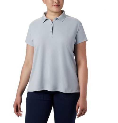 Columbia PFG Innisfree Kort Sleeve Polo T Skjorte Dame Lyse Grå | Plus Size 28035T